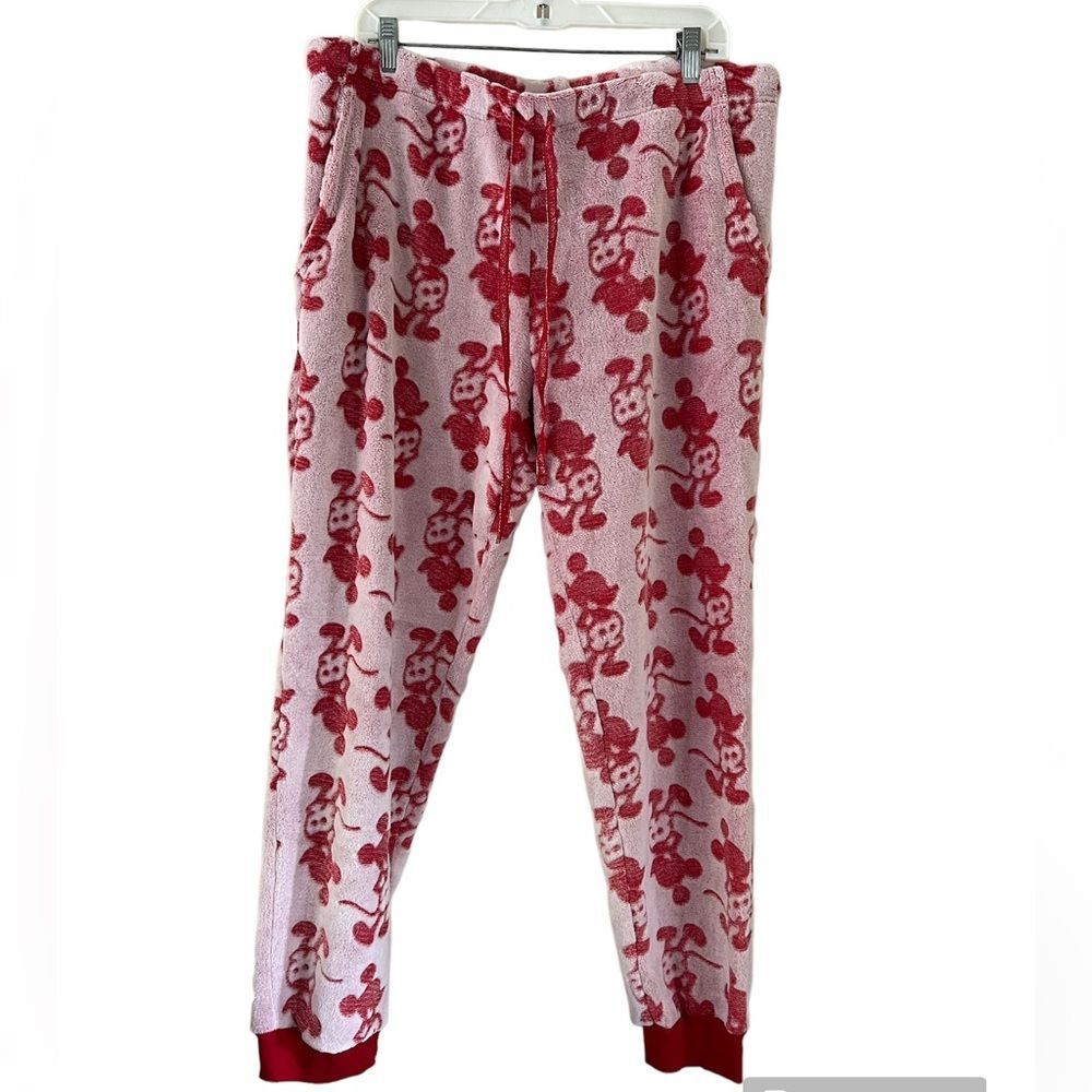 Disney Mickey Mouse Soft Fleece Lounge Pants pj with Pockets Size XL